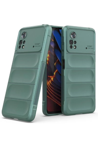 Newface Xiaomi Poco X4 Pro 5G Kılıf Optimum Silikon - Koyu Yeşil resmi