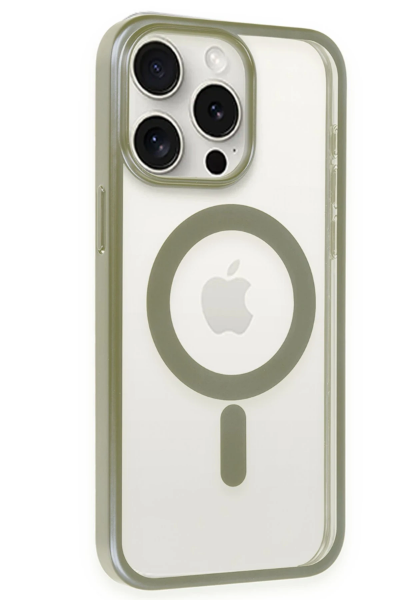 Newface iPhone 15 Pro Max Kılıf Erozi Magsafe Kapak - Gri resmi