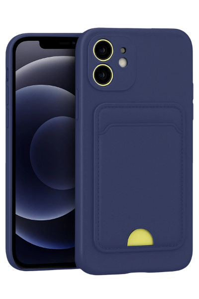 Newface iPhone 11 Kılıf Kelvin Kartvizitli Silikon - Lacivert resmi