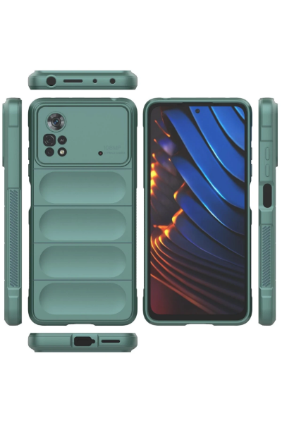 Newface Xiaomi Poco X4 Pro 5G Kılıf Optimum Silikon - Koyu Yeşil resmi