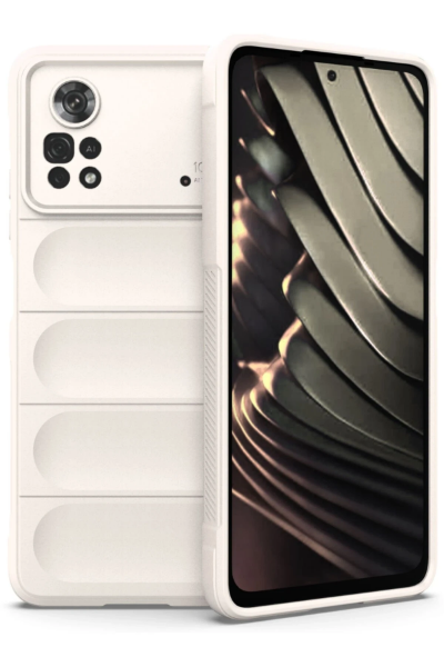 Newface Xiaomi Poco X4 Pro 5G Kılıf Optimum Silikon - Krem resmi
