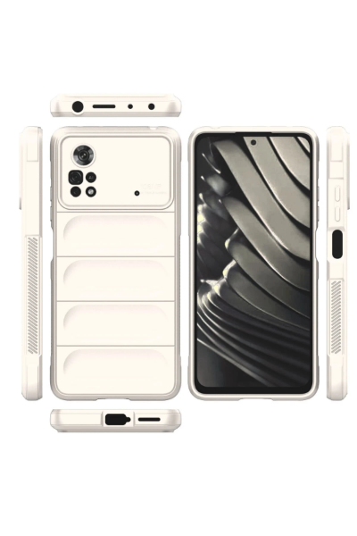 Newface Xiaomi Poco X4 Pro 5G Kılıf Optimum Silikon - Krem resmi