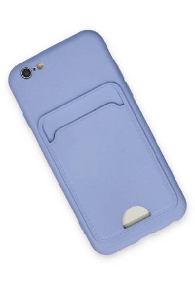 Newface iPhone 6 Kılıf Kelvin Kartvizitli Silikon - Lila resmi