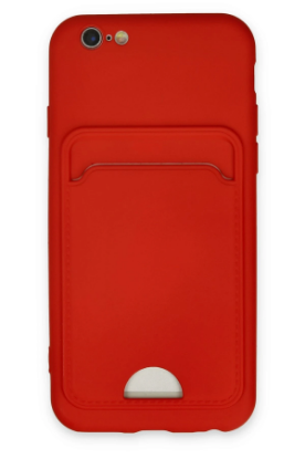 Newface iPhone 6 Kılıf Kelvin Kartvizitli Silikon - Kırmızı resmi