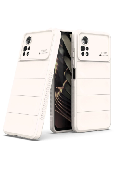 Newface Xiaomi Poco X4 Pro 5G Kılıf Optimum Silikon - Krem resmi