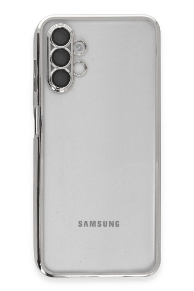 Newface Samsung Galaxy A04S Kılıf Razer Lensli Silikon - Gümüş resmi