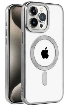 Newface iPhone 15 Pro Kılıf Kronos Magsafe Kapak - Titanyum Gri resmi