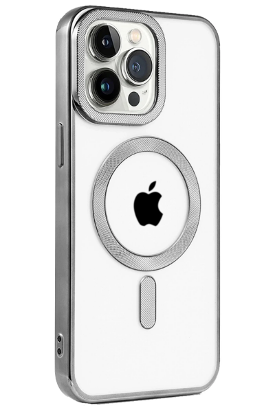 Newface iPhone 15 Pro Kılıf Kronos Magsafe Kapak - Titanyum Gri resmi