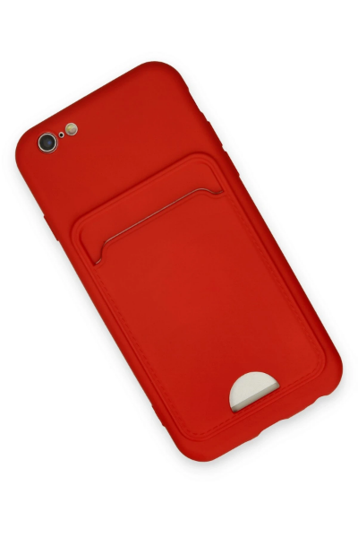 Newface iPhone 6 Kılıf Kelvin Kartvizitli Silikon - Kırmızı resmi