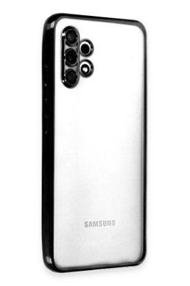 Newface Samsung Galaxy A32 Kılıf Razer Lensli Silikon - Siyah resmi