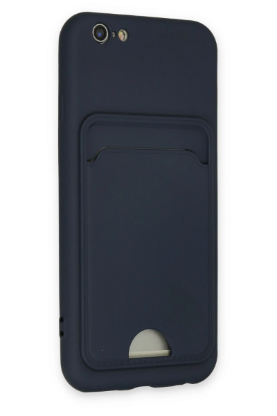 Newface iPhone 6 Kılıf Kelvin Kartvizitli Silikon - Lacivert resmi