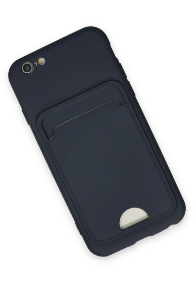 Newface iPhone 6 Kılıf Kelvin Kartvizitli Silikon - Lacivert resmi