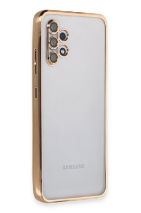 Newface Samsung Galaxy A32 Kılıf Razer Lensli Silikon - Gold resmi