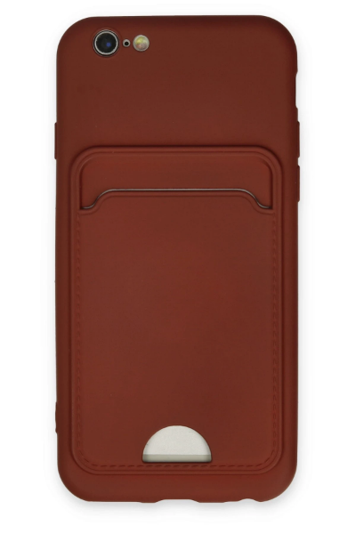 Newface iPhone 6 Kılıf Kelvin Kartvizitli Silikon - Bordo resmi