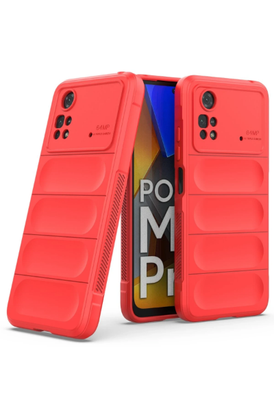 Newface Xiaomi Poco M4 Pro 4G Kılıf Optimum Silikon - Kırmızı resmi