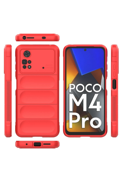 Newface Xiaomi Poco M4 Pro 4G Kılıf Optimum Silikon - Kırmızı resmi