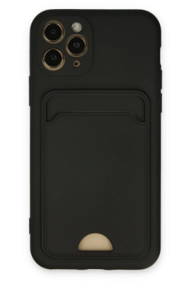 Newface iPhone 11 Pro Kılıf Kelvin Kartvizitli Silikon - Siyah resmi