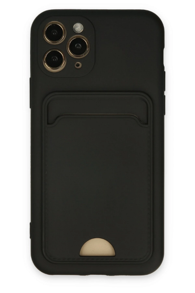 Newface iPhone 11 Pro Kılıf Kelvin Kartvizitli Silikon - Siyah resmi