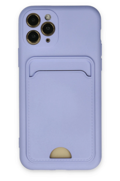 Newface iPhone 11 Pro Kılıf Kelvin Kartvizitli Silikon - Lila resmi
