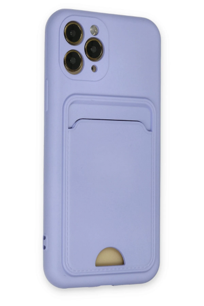 Newface iPhone 11 Pro Kılıf Kelvin Kartvizitli Silikon - Lila resmi