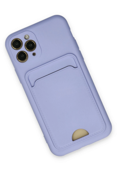 Newface iPhone 11 Pro Kılıf Kelvin Kartvizitli Silikon - Lila resmi