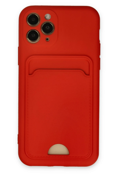 Newface iPhone 11 Pro Kılıf Kelvin Kartvizitli Silikon - Kırmızı resmi