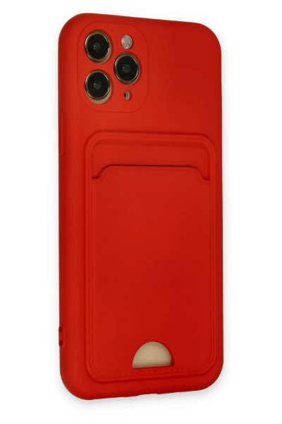 Newface iPhone 11 Pro Kılıf Kelvin Kartvizitli Silikon - Kırmızı resmi