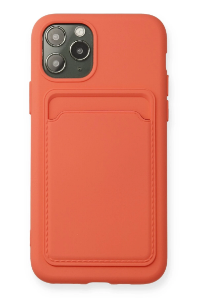 Newface iPhone 11 Pro Kılıf Kelvin Kartvizitli Silikon - Turuncu resmi