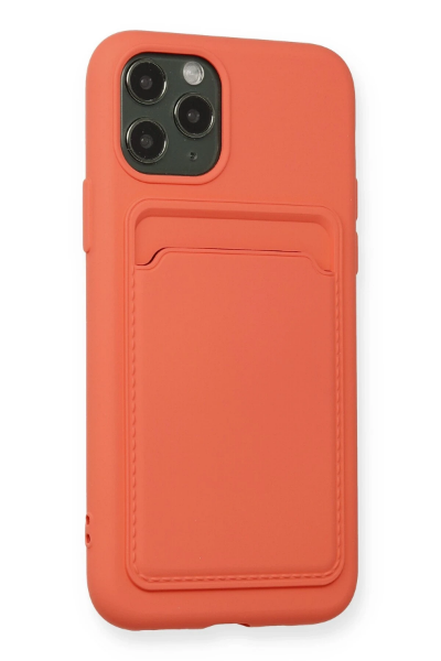 Newface iPhone 11 Pro Kılıf Kelvin Kartvizitli Silikon - Turuncu resmi