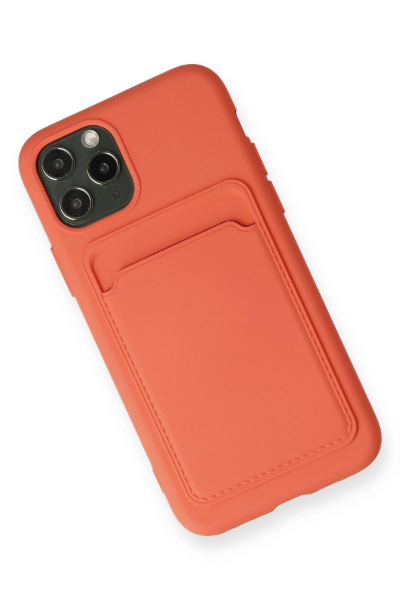 Newface iPhone 11 Pro Kılıf Kelvin Kartvizitli Silikon - Turuncu resmi