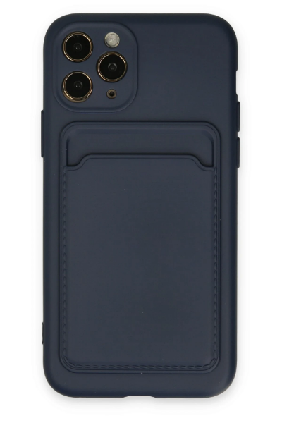Newface iPhone 11 Pro Kılıf Kelvin Kartvizitli Silikon - Lacivert resmi