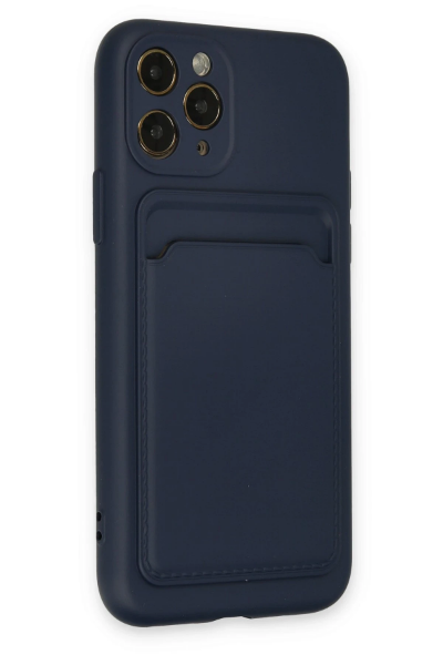 Newface iPhone 11 Pro Kılıf Kelvin Kartvizitli Silikon - Lacivert resmi