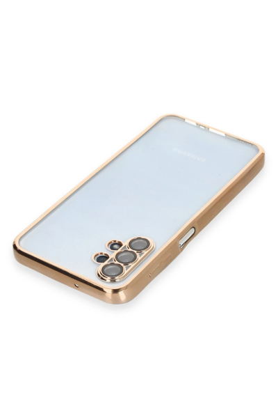 Newface Samsung Galaxy A13 4G Kılıf Razer Lensli Silikon - Gold resmi