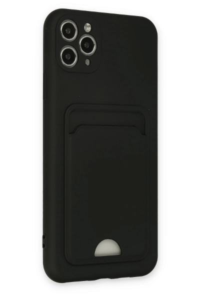 Newface iPhone 11 Pro Max Kılıf Kelvin Kartvizitli Silikon - Siyah resmi