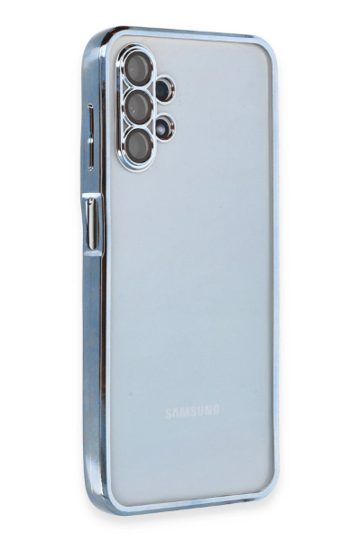 Newface Samsung Galaxy A13 4G Kılıf Razer Lensli Silikon - Açık Mavi resmi