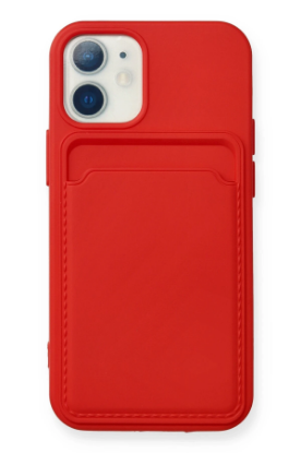 Newface iPhone 12 Mini Kılıf Kelvin Kartvizitli Silikon - Kırmızı resmi