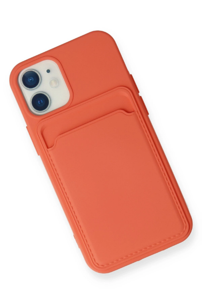 Newface iPhone 12 Mini Kılıf Kelvin Kartvizitli Silikon - Turuncu resmi