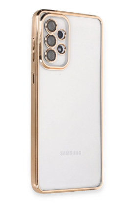 Newface Samsung Galaxy A33 5G Kılıf Razer Lensli Silikon - Gold resmi