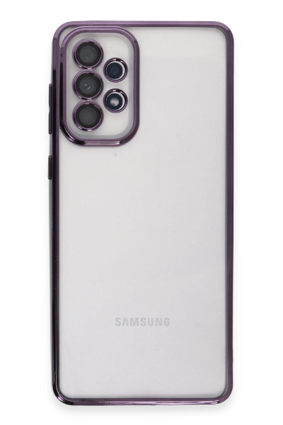 Newface Samsung Galaxy A33 5G Kılıf Razer Lensli Silikon - Mor resmi