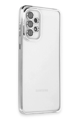 Newface Samsung Galaxy A33 5G Kılıf Razer Lensli Silikon - Gümüş resmi