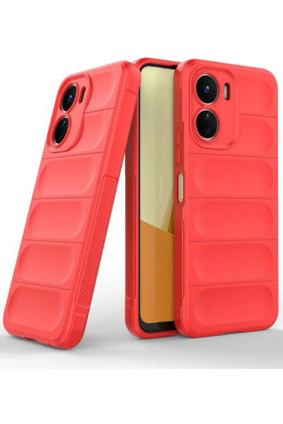Newface Vivo Y16 Kılıf Optimum Silikon - Kırmızı resmi