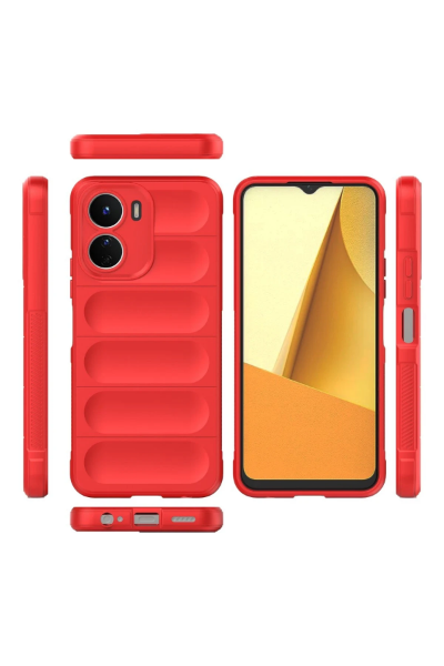 Newface Vivo Y16 Kılıf Optimum Silikon - Kırmızı resmi