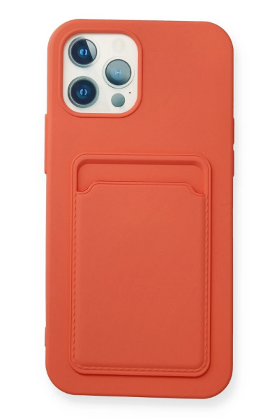 Newface iPhone 12 Pro Max Kılıf Kelvin Kartvizitli Silikon - Turuncu resmi