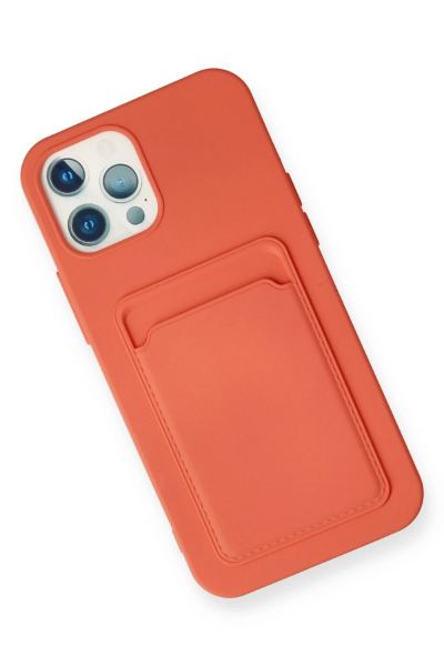 Newface iPhone 12 Pro Max Kılıf Kelvin Kartvizitli Silikon - Turuncu resmi