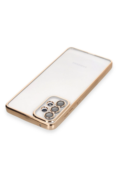 Newface Samsung Galaxy A53 5G Kılıf Razer Lensli Silikon - Gold resmi