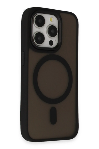 Newface iPhone 15 Pro Kılıf Oslo Magsafe Kapak - Siyah resmi