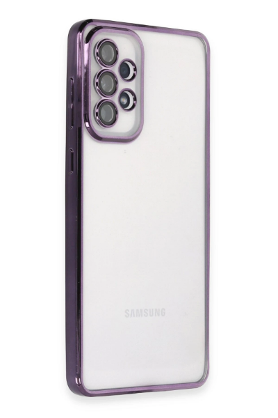 Newface Samsung Galaxy A53 5G Kılıf Razer Lensli Silikon - Mor resmi