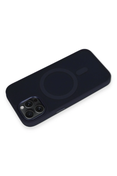Newface iPhone 15 Pro Kılıf Oslo Magsafe Kapak - Lacivert resmi