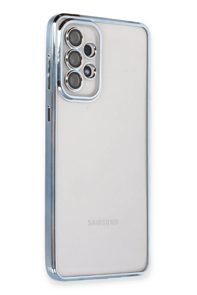 Newface Samsung Galaxy A53 5G Kılıf Razer Lensli Silikon - Açık Mavi resmi