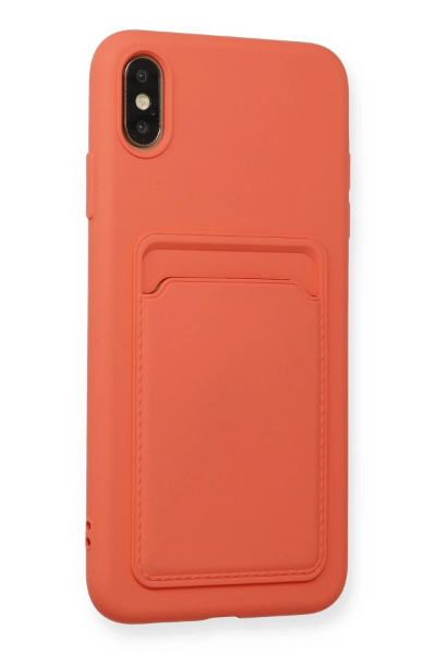 Newface iPhone XS Max Kılıf Kelvin Kartvizitli Silikon - Turuncu resmi
